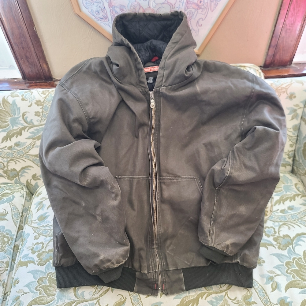 Black Bomber Jacket with Hood and Relaxed Fit
